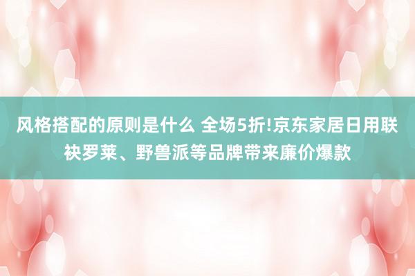 风格搭配的原则是什么 全场5折!京东家居日用联袂罗莱、野兽派等品牌带来廉价爆款