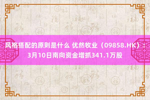 风格搭配的原则是什么 优然牧业（09858.HK）：3月10日南向资金增抓341.1万股